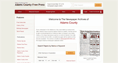 Desktop Screenshot of adamscountyia.newspaperarchive.com