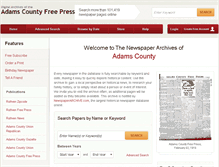 Tablet Screenshot of adamscountyia.newspaperarchive.com