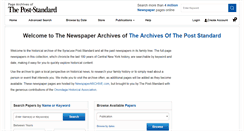 Desktop Screenshot of poststandard.newspaperarchive.com