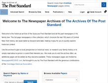 Tablet Screenshot of poststandard.newspaperarchive.com