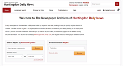 Desktop Screenshot of huntingdondailynews.newspaperarchive.com