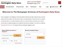 Tablet Screenshot of huntingdondailynews.newspaperarchive.com