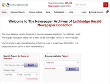 Tablet Screenshot of lethbridgeherald.newspaperarchive.com