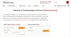 Desktop Screenshot of plymouthcounty.newspaperarchive.com