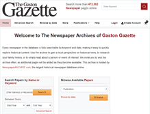 Tablet Screenshot of gastoniagazette.newspaperarchive.com