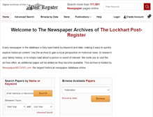 Tablet Screenshot of lockhartpost-register.newspaperarchive.com