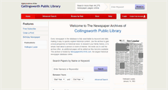 Desktop Screenshot of collingsworthpubliclibrary.newspaperarchive.com