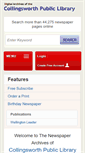 Mobile Screenshot of collingsworthpubliclibrary.newspaperarchive.com