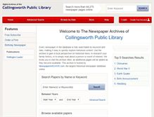 Tablet Screenshot of collingsworthpubliclibrary.newspaperarchive.com