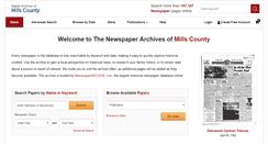 Desktop Screenshot of millscounty.newspaperarchive.com