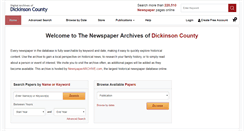Desktop Screenshot of dickinsoncounty.newspaperarchive.com