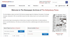 Desktop Screenshot of gettysburg.newspaperarchive.com