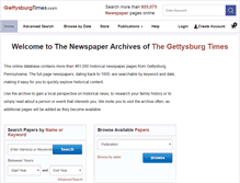 Tablet Screenshot of gettysburg.newspaperarchive.com