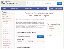 Tablet Screenshot of chronicletelegram.newspaperarchive.com