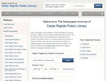Tablet Screenshot of crpubliclibrary.newspaperarchive.com