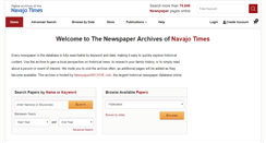 Desktop Screenshot of navajotimes.newspaperarchive.com