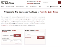 Tablet Screenshot of kerrvilledailytimes.newspaperarchive.com