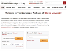 Tablet Screenshot of ottawacampus.newspaperarchive.com