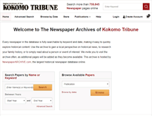 Tablet Screenshot of kokomo.newspaperarchive.com