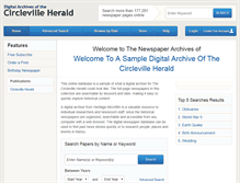 Tablet Screenshot of circlevilleherald.newspaperarchive.com