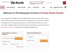 Tablet Screenshot of crgazette.newspaperarchive.com