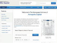Tablet Screenshot of annapolis.newspaperarchive.com